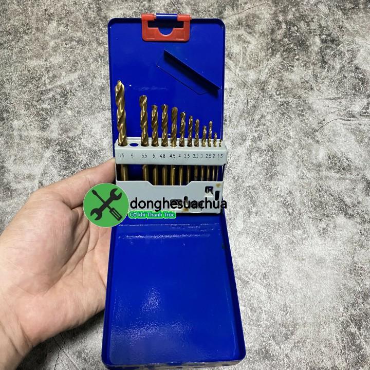 Bộ mũi khoan sắt 13 mũi C-mart CA0100A có phủ titanium