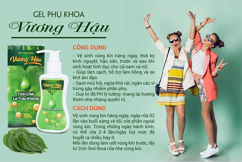 Gel phụ khoa Vương hậu gel vệ sinh phụ nữ giảm viêm ngứa, kháng khuẩn, bảo vệ và ngăn ngừa viêm nhiễm