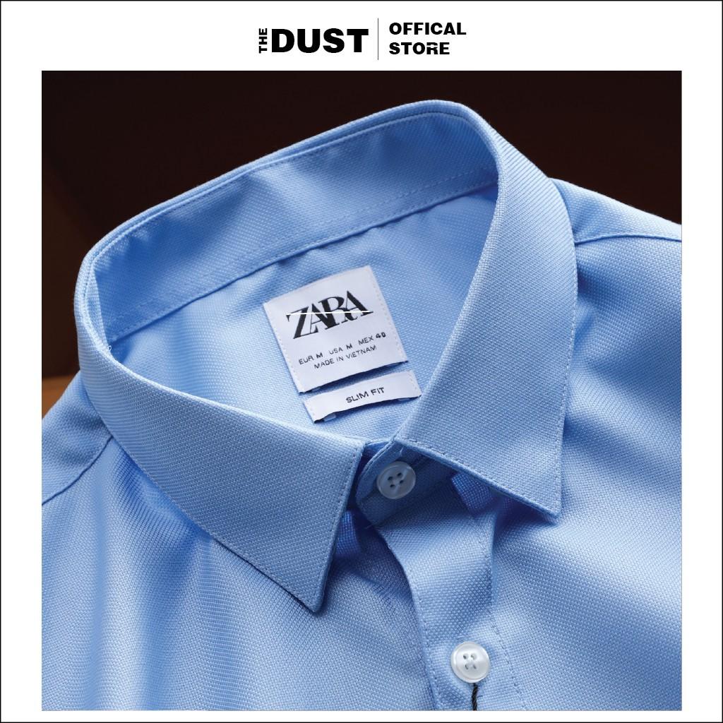 Áo sơ mi nam dài tay trơn cổ bẻ basic chuẩn form slim fit, chất liệu vải hạt cao cấp, trẻ trung lịch lãm - THE DUST