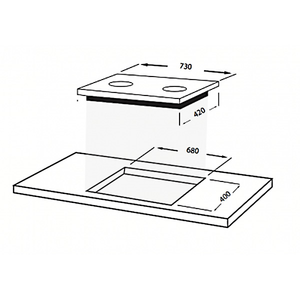 Bếp Hồng Ngoại 2 Vùng Nấu Faber FB-2ES - Hàng Nhâp Khẩu