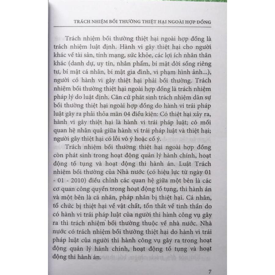 Luật Dân sự Việt Nam (Bình giải và áp dụng) - Trách nhiệm bồi thường thiệt hại ngoài hợp đồng