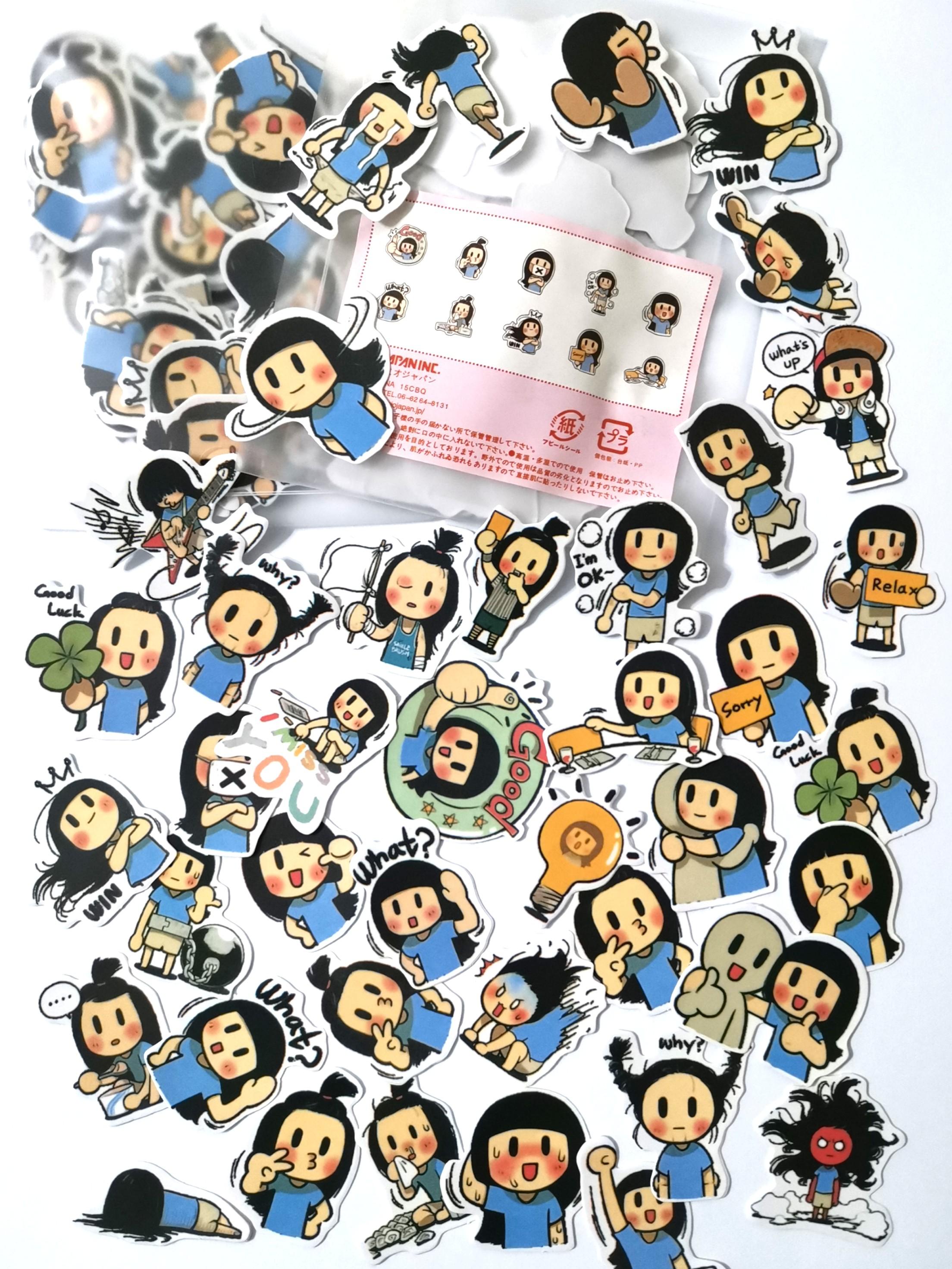 Set 30-60 Smile Brush Sticker