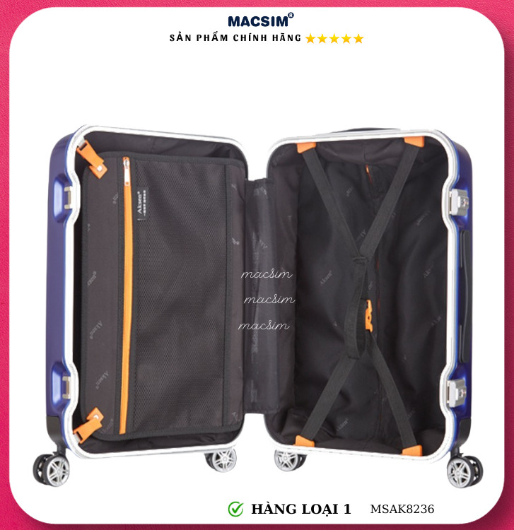 Vali cao cấp Macsim Aksen hàng loại 1 MSAK8236 màu xanh cỡ 28 inch