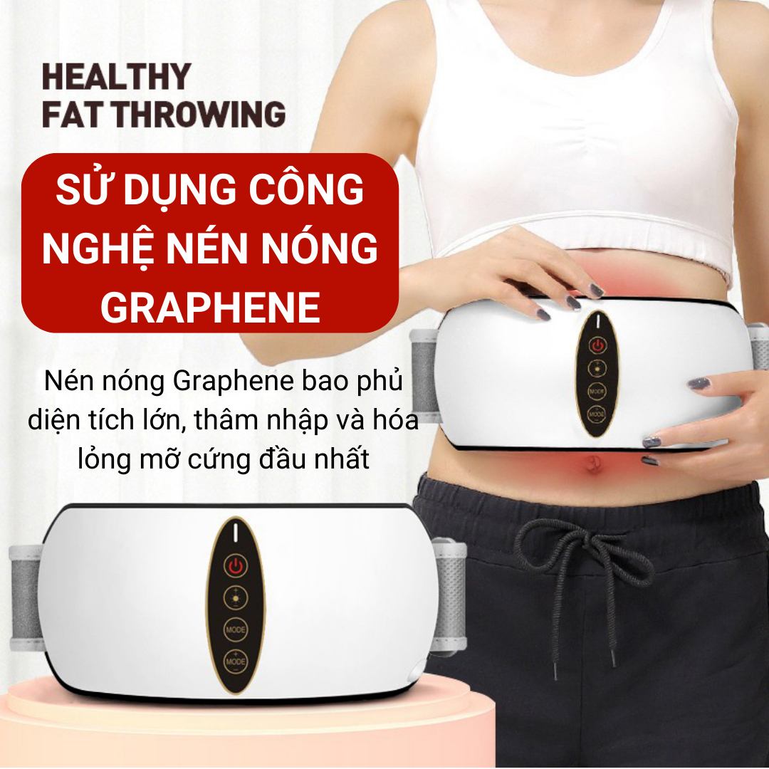 Máy Massage Bụng SP1810, Đai Massage Giảm Eo, Máy Rung Bụng Kết Hợp Làm Nóng  Hiệu Quả