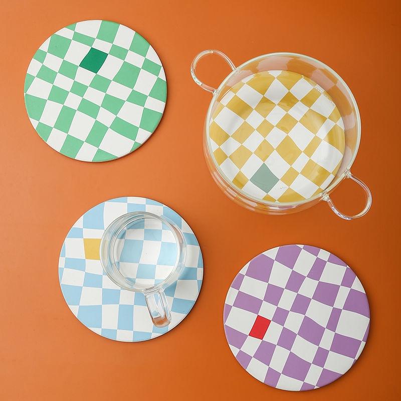 Tấm Lót Bàn Ăn Bằng Sứ Cách Nhiệt Chống Bỏng Sáng Tạo Tiện Dụng