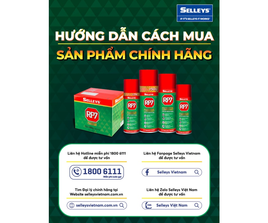 Chai Xịt Chống Rỉ Sét Và Bôi Trơn RP7-  SELLEYS -350G