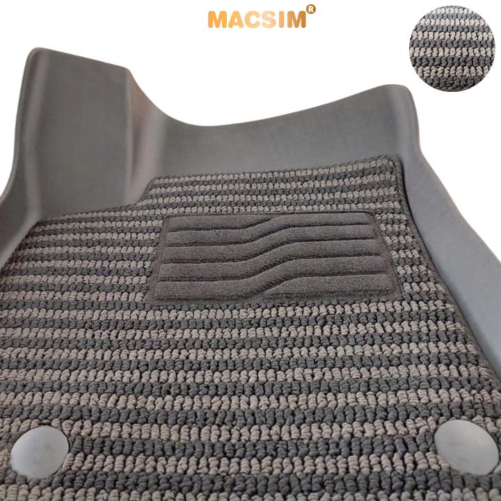 Thảm Lót Sàn 2 Lớp TPE Macsim Huyndai Venue 2022+ Chuẩn Form, Bền, Không Mùi (sd3 xám đen ct)