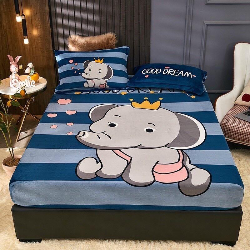 SÉT GA GỐI NỈ SỮA HÌNH NGỘ NGHĨNH ĐÁNG YÊU