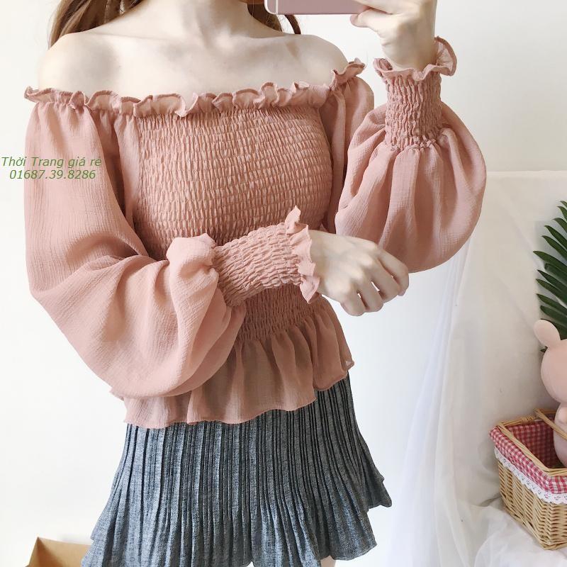 ÁO TRỄ VAI BO EO KÈM HÌNH THẬT
