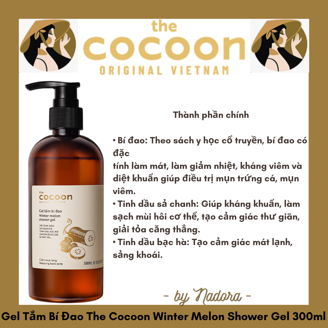 Gel Tắm Bí Đao The Cocoon Winter Melon Shower Gel 300ml