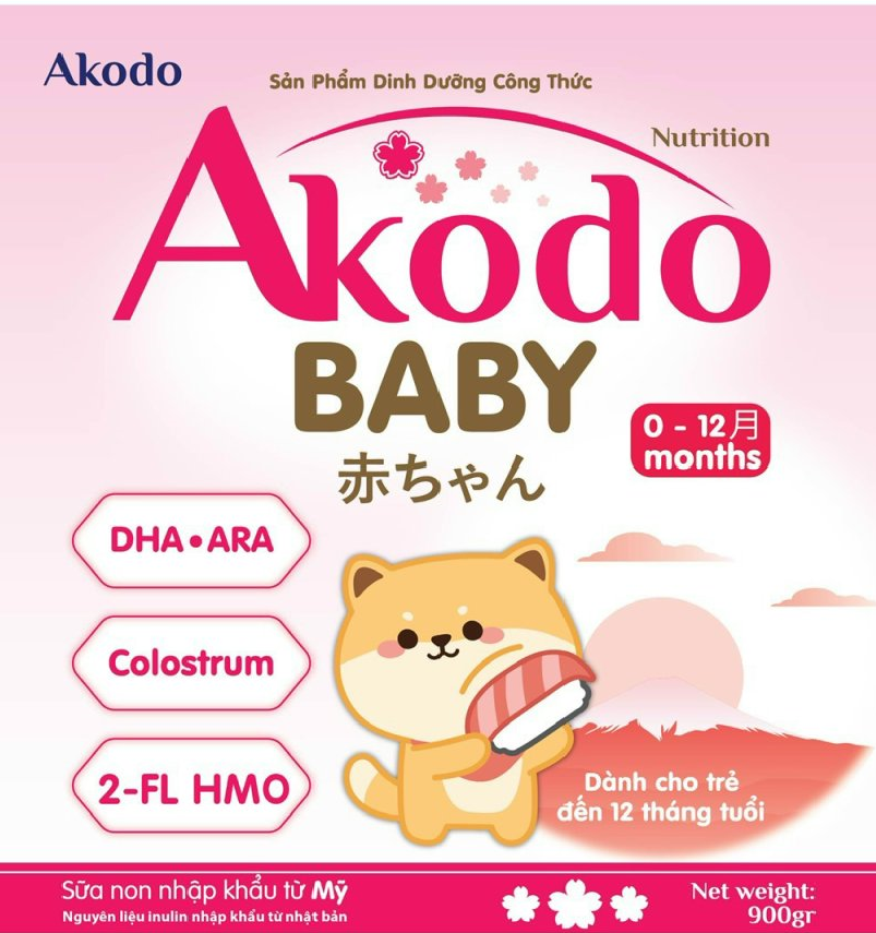 Sữa Akodo Gold+ 1 dành cho bé từ 0-12 tháng tuổi - 400g