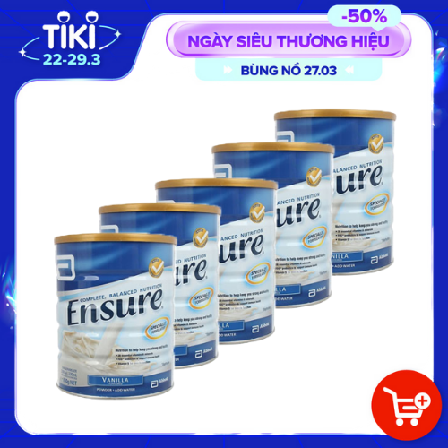 05 Hộp Sữa Bột Ensure Úc Vị Vani