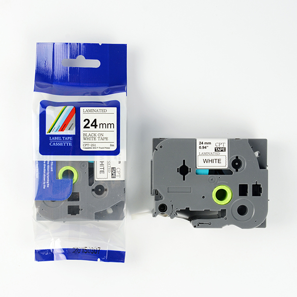 Tape nhãn in tương thích CPT-251 dùng cho máy in nhãn Brother P-Touch