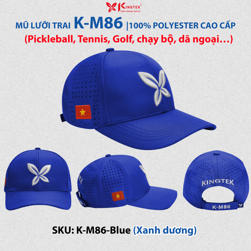 Mũ/Nón Lưỡi Trai Nam thời trang K-M86 - Chống UV, Siêu Nhẹ, Thoáng Khí, Form Đẹp | Pickleball/Tennis/chạy bộ
