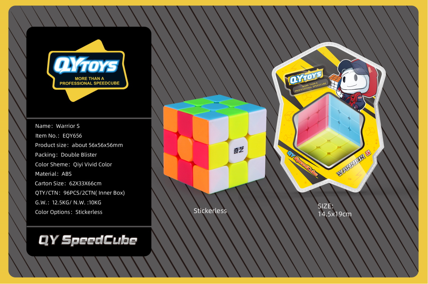 QYToys – EQY656 Khối Rubik Warrior S 3x3, Đồ chơi Rubik Phát Triển Tư Duy, Sáng Tạo