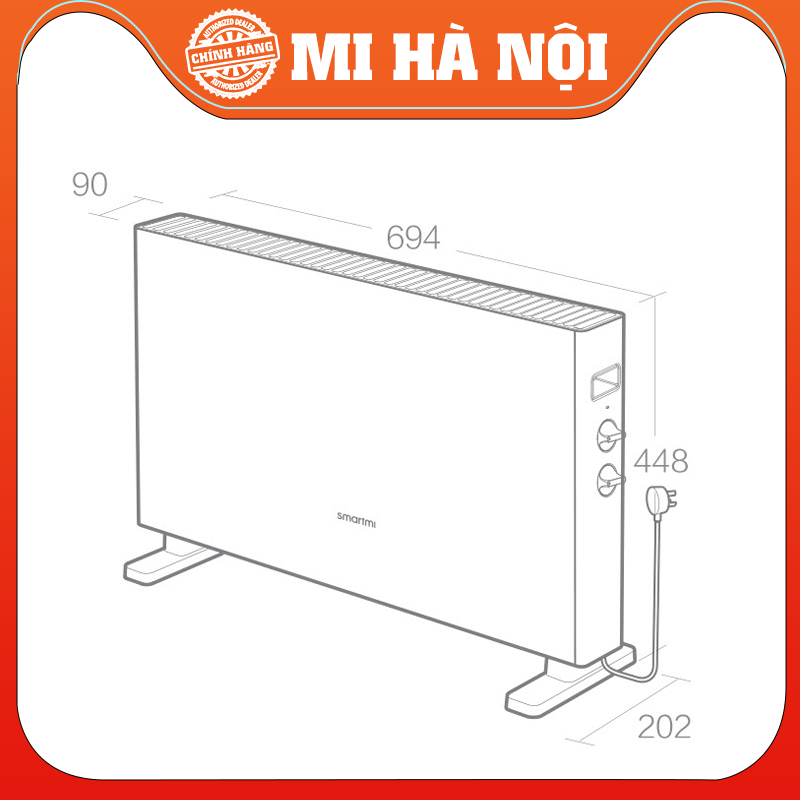 [Bản quốc tế/nội địa]Máy sưởi Xiaomi Smartmi 1S 2200W - Phiên bản kết nối app Mihome-Hàng chính hãng