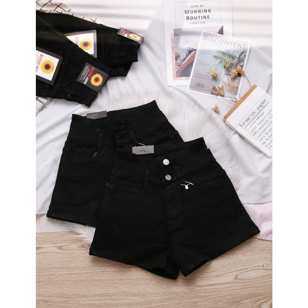 Quần Sọt Jean Nữ Lưng Cao ( Có Bigsize) M1