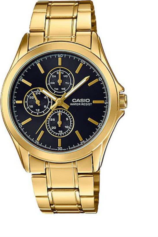 Đồng Hồ Nam Dây Thép Casio MTP-V302G-1AUDF - Vàng