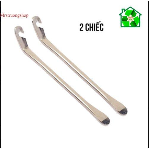 Bộ 2 Thanh Nạy Móc Lốp Xe Đạp Giúp Vá Lốp Săm Xe Đạp Chất Liệu Thép Không Gỉ