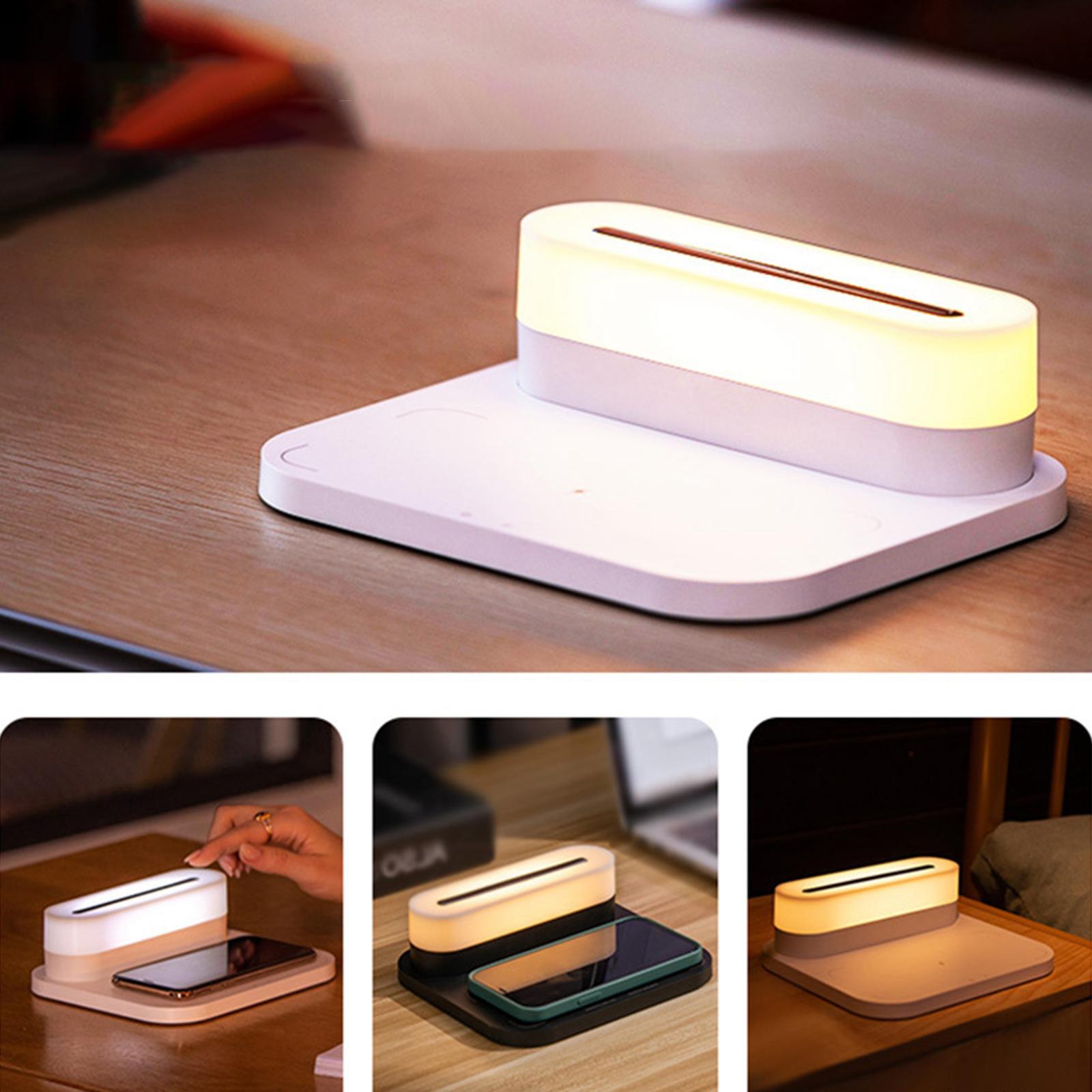 Lamp 15W Fast Wireless Charger Rechargeable Touch Control for Home