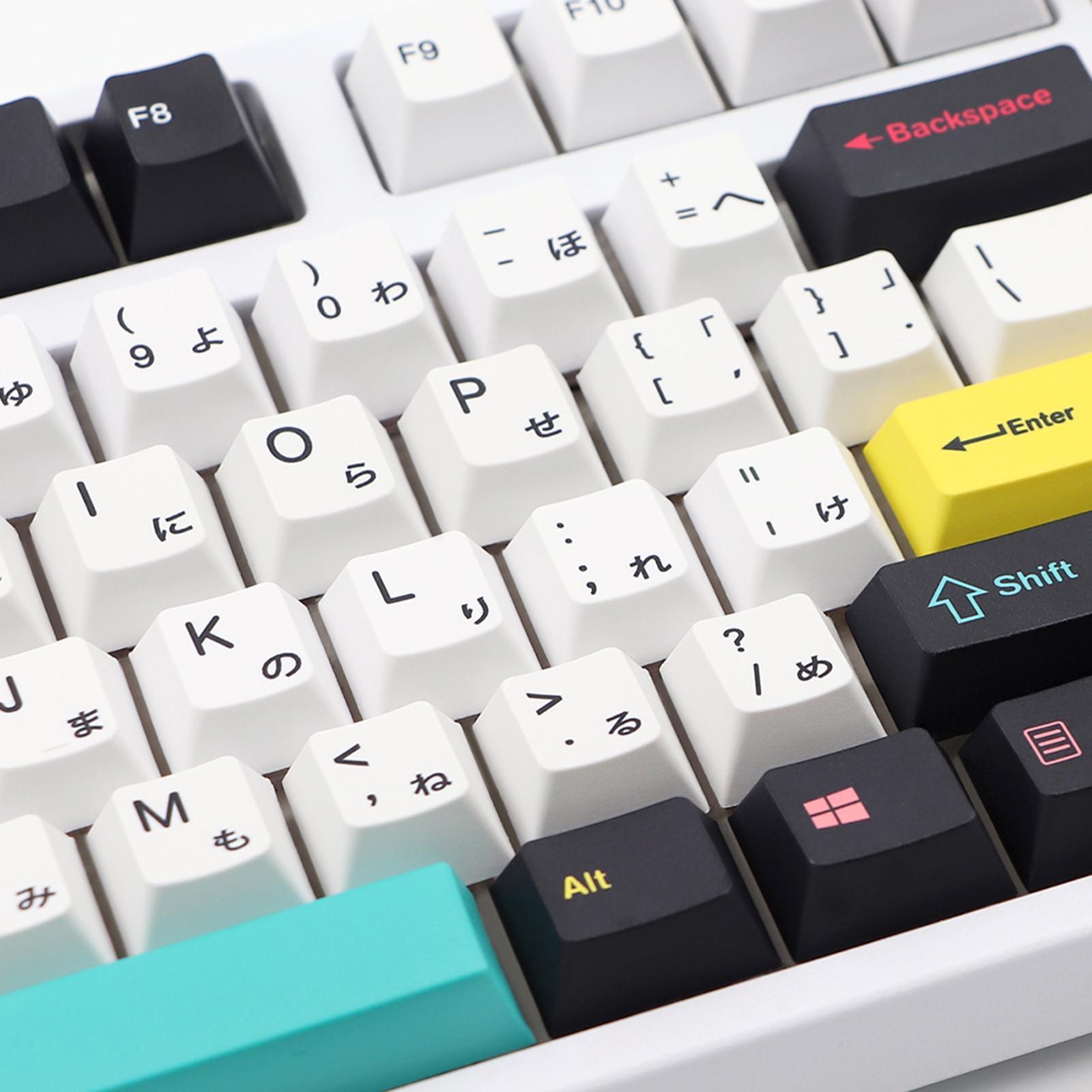 121 Keys Set PBT Key Caps Keycaps for Cherry Mechanical Keyboard Japanese