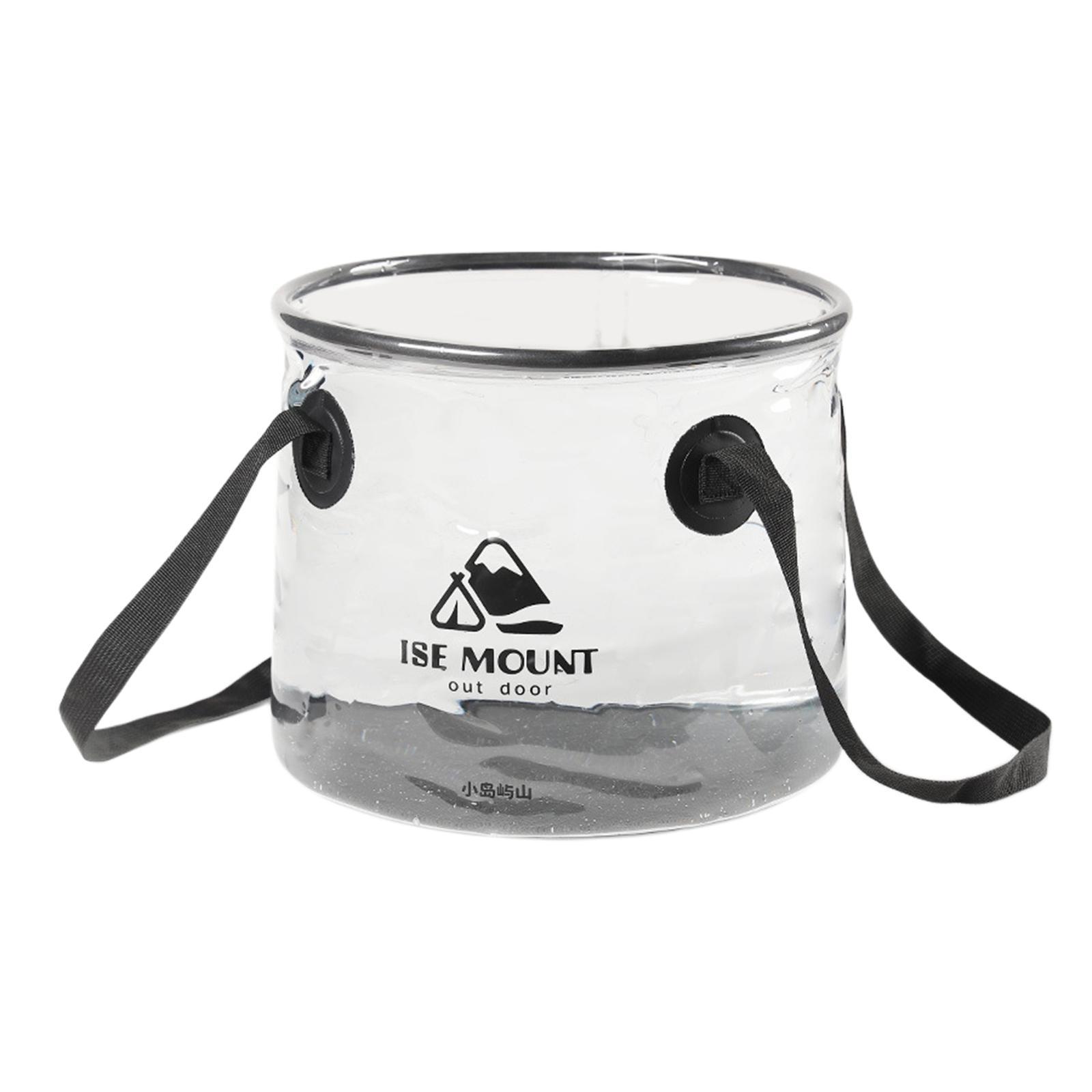 Collapsible Bucket with Handle Folding Water Bucket Camping Wash Tub Kitchen Portable Water Container Wash Basin for Cleaning Outdoor Hiking