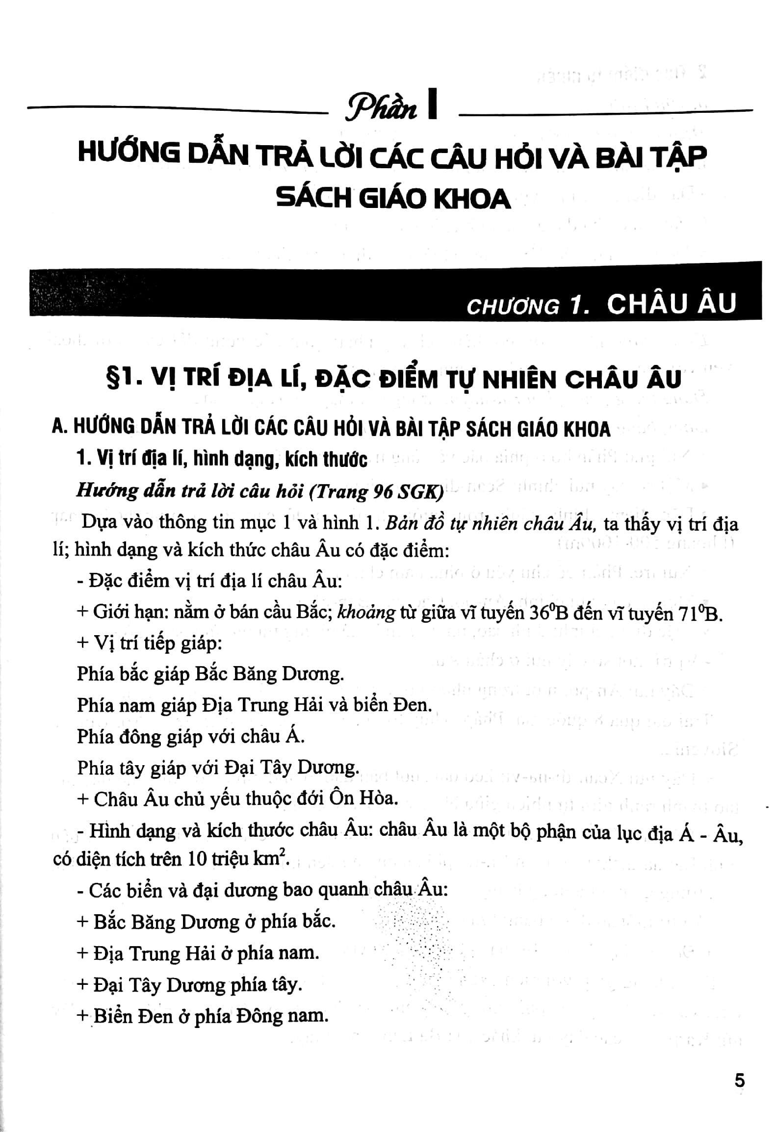 Hướng Dẫn Trả Lời Câu Hỏi Và Bài Tập Địa Lí Lớp 7