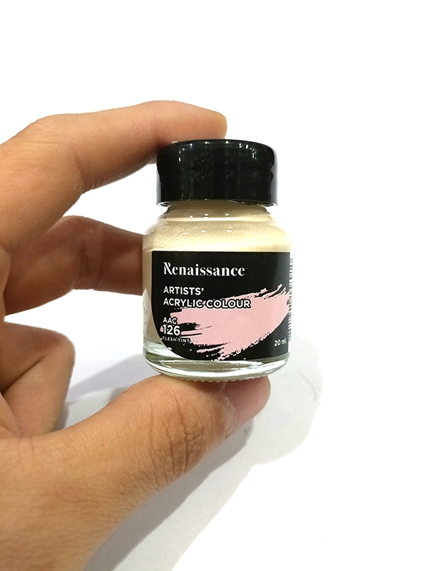 Bộ 2 Màu Acrylic Renaissance 20ML Hồng Gạch Flesh Tint (BT)#126