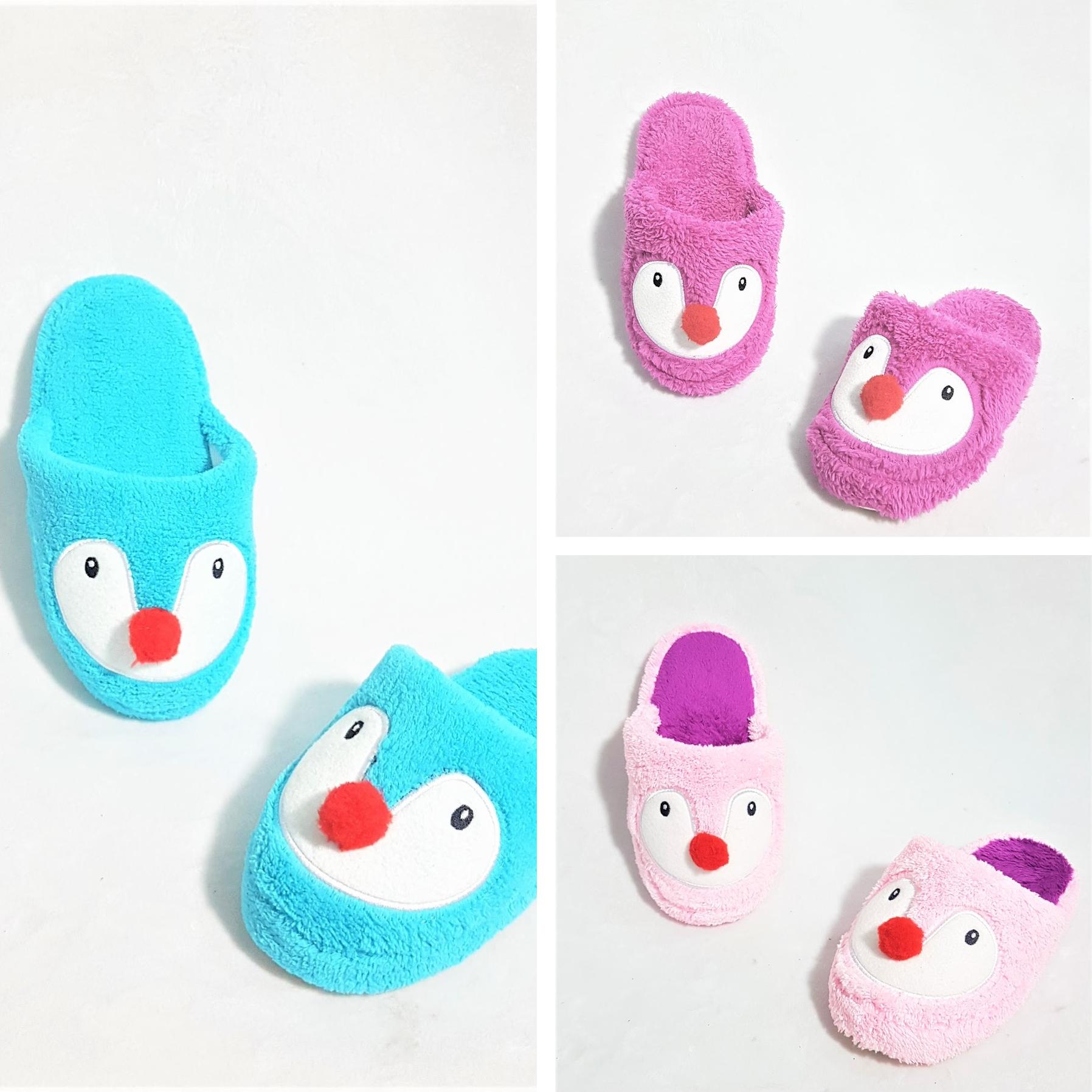 Dép đi trong nhà trẻ em Easy Life Slippers PENGUIN 3327 - Hồng Phấn - 30/31