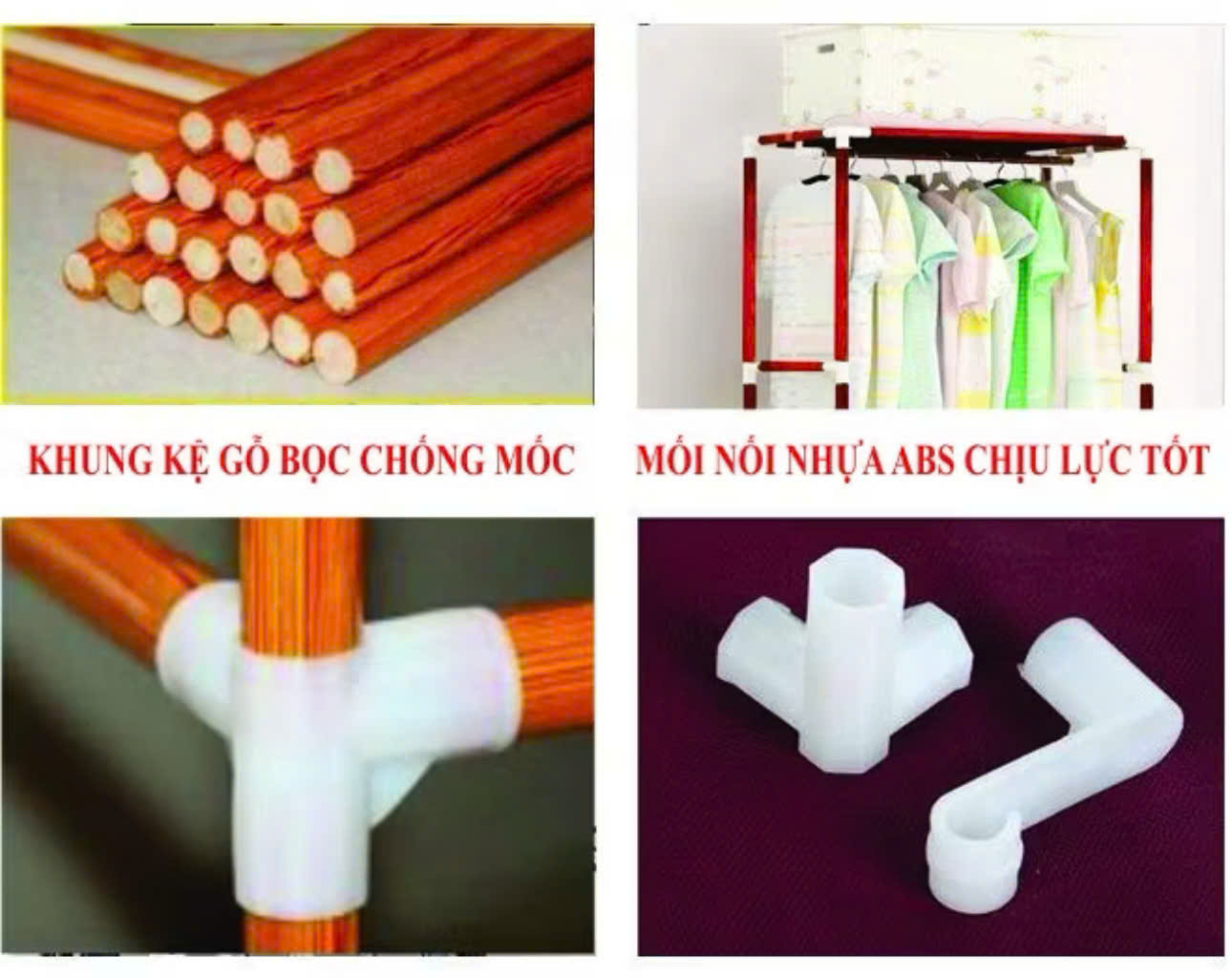 Giá Treo Quần Áo Túi Xách - Kệ Để Đồ Dày Dép Phong Cách Hàn Màu Tự Nhiên