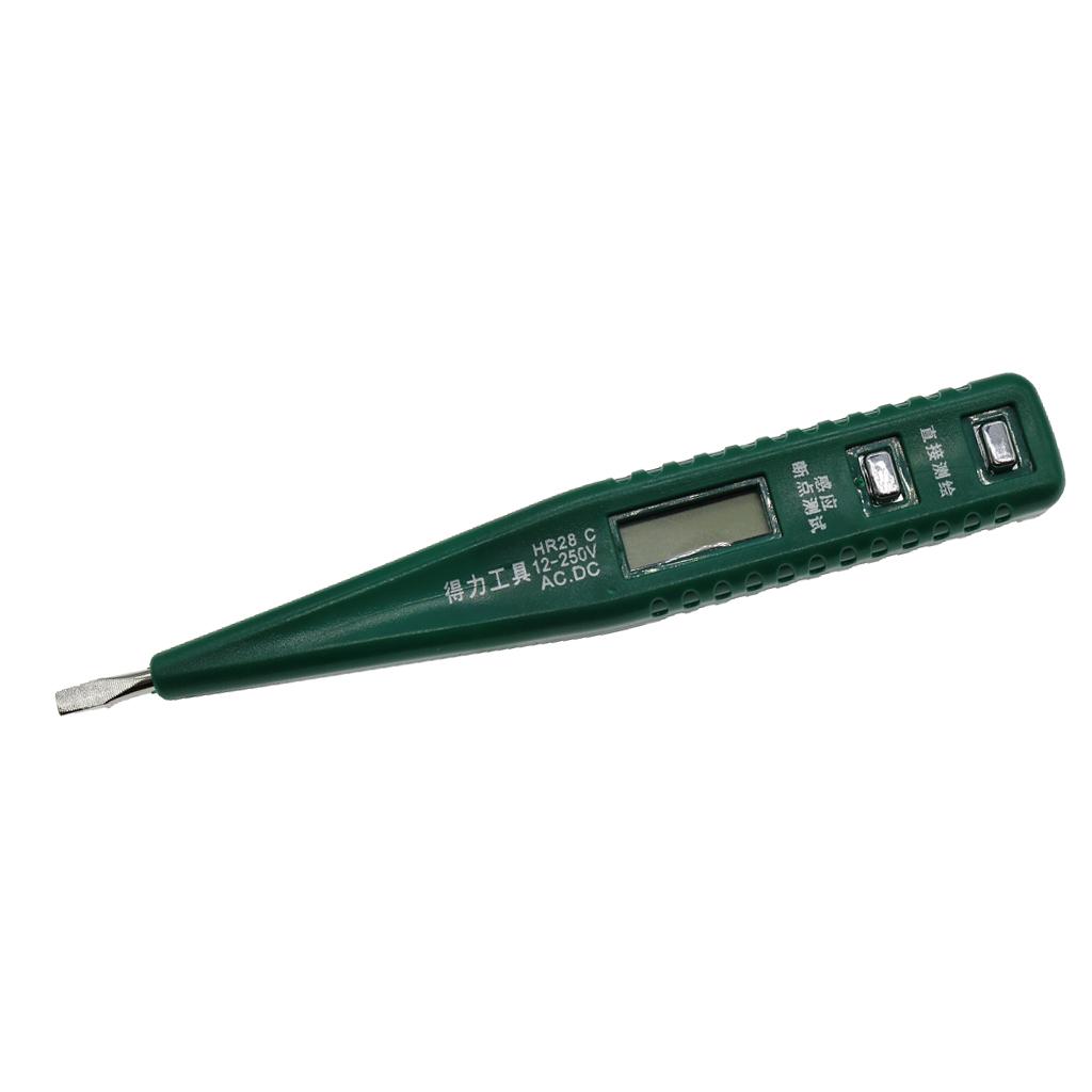 12-250V AC/DC Bút Thử Điện Kỹ Thuật Số Bút Thử LCDDisplay Bút Thử Điện Áp