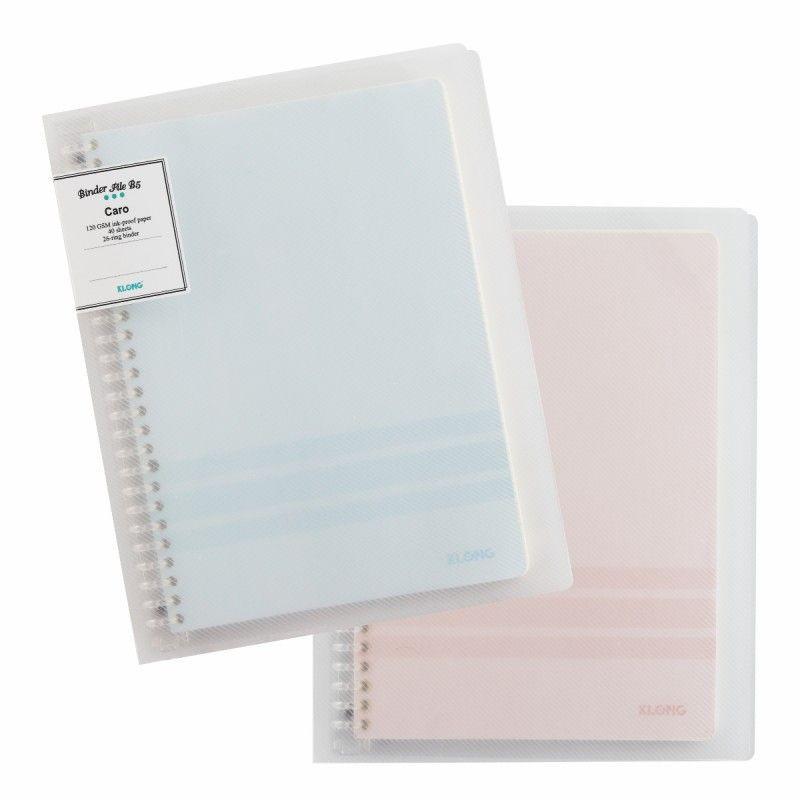 Sổ còng nhựa 26 chấu Caro B5 40 tờ 120/76; MS: 544