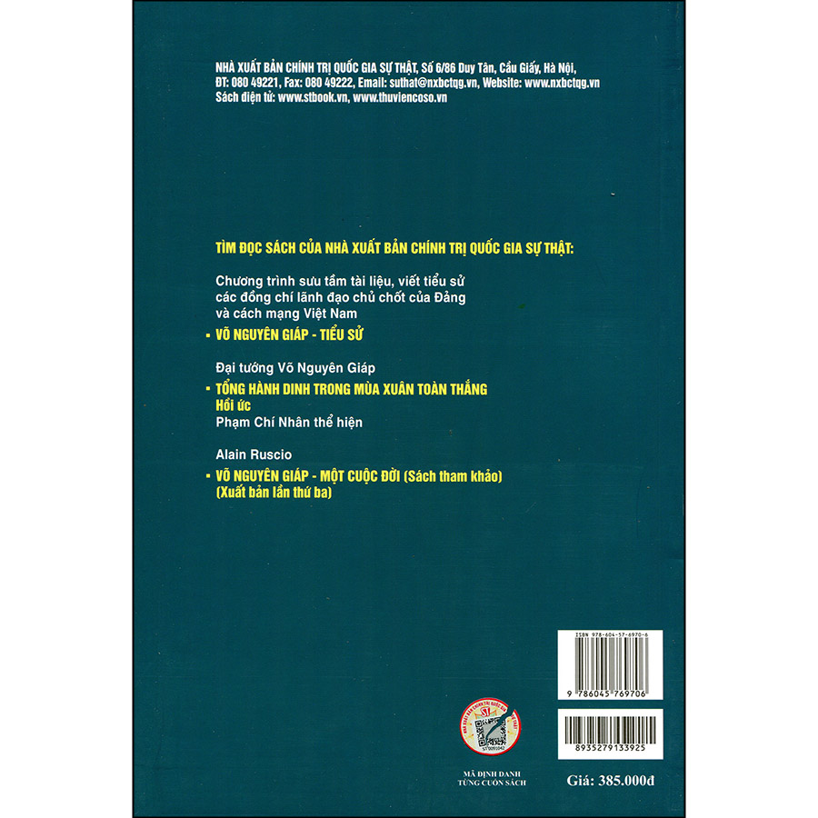 Combo 2 Cuốn: Võ Nguyên Giáp Danh Tướng Thời Đại Hồ Chí Minh + Tổng Tư Lệnh Võ Nguyên Giáp Trong Những Năm Đế Quốc Mỹ Leo Thang Chiến Tranh