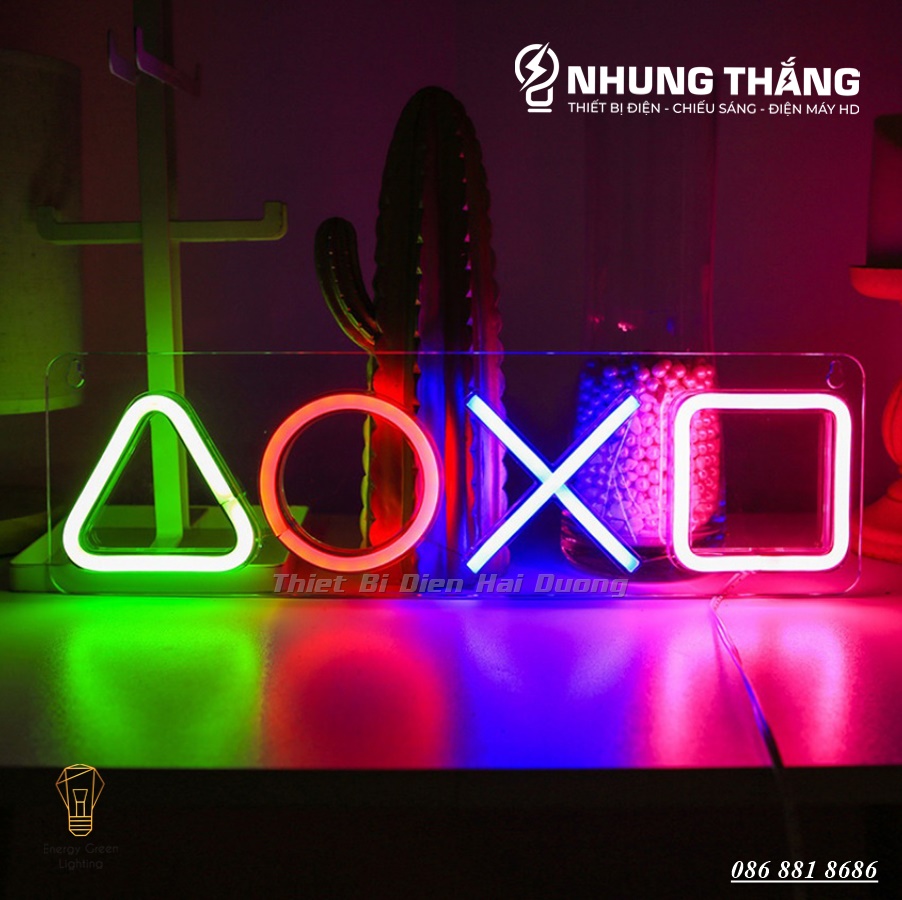 Đèn LED Neon Cao Cấp DL-5001 - Mô Hình Nút Bấm,Tay Cầm - Decor Trang Trí Phòng Siêu Đẹp - CÓ VIDEO