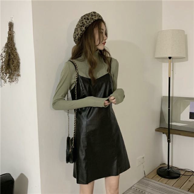 Đầm da hai dây cá tính Mã: DA5372