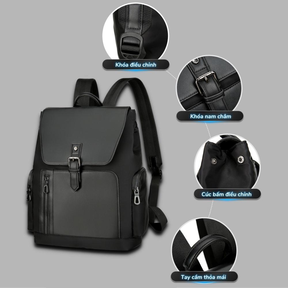Balo Thời Trang Nam Nữ,Balo Ulzzang,Vải Oxford phối da chống nước cao cấp,Đựng Laptop 15.6 inh -