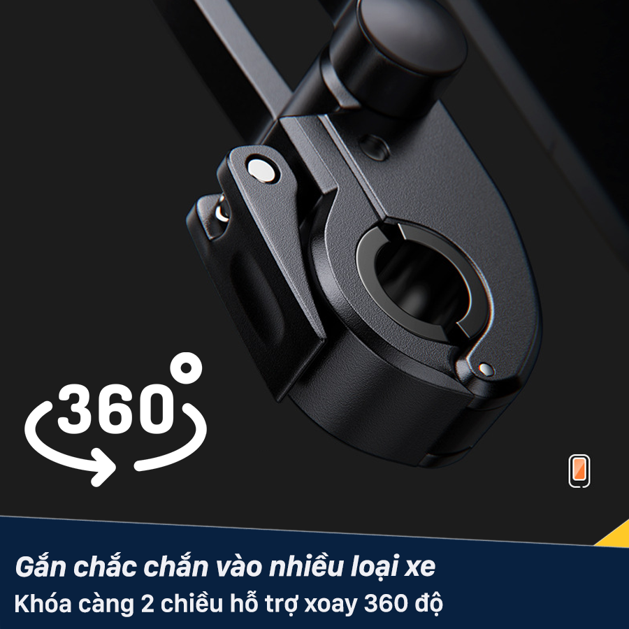 Kẹp Giá Đỡ Điện Thoại Đi Xe Máy Xe Đạp Chống Nước Xoay 360 Độ - Giá Đỡ Điện Thoại Xe Đạp Xe Máy Chống Va Đập Dùng Đi Mưa