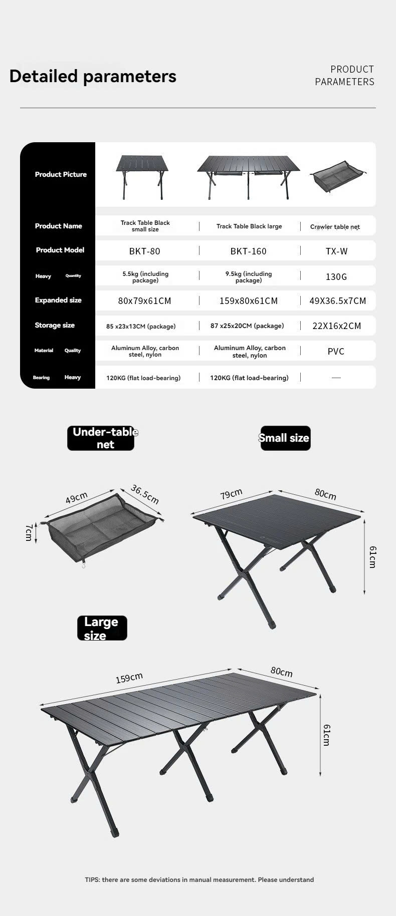 Phụ kiện lưới treo bàn xếp cuộn Campingmoon TX-W dùng cho bàn Campingmoon BKT-80 / BKT-160