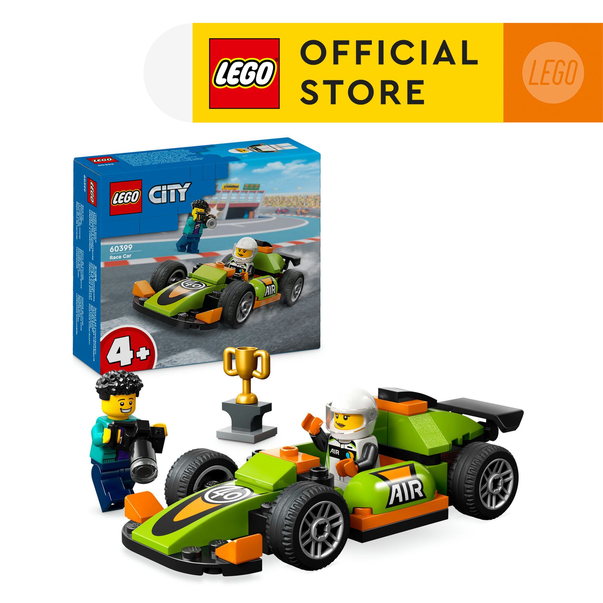 LEGO CITY 60399 Đồ chơi lắp ráp Xe đua thể thao xanh lá cây (56 chi tiết)