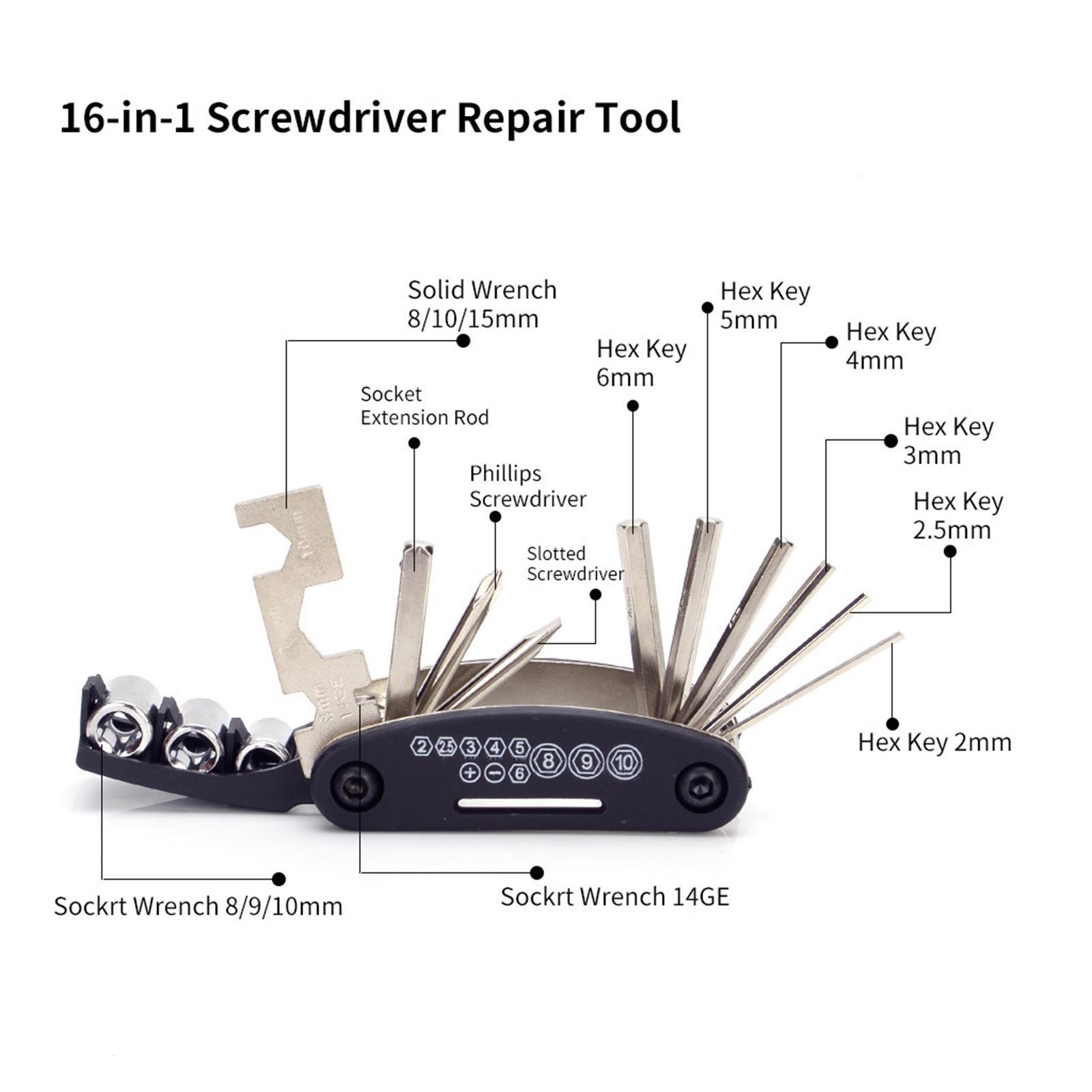Bike Tire Repair Tools, Bike Tool, Mini  Tire Pump, Tire Puncture Repair Set,  Tire Lever and Portable Bike Bag, Bike Tire Patch Set