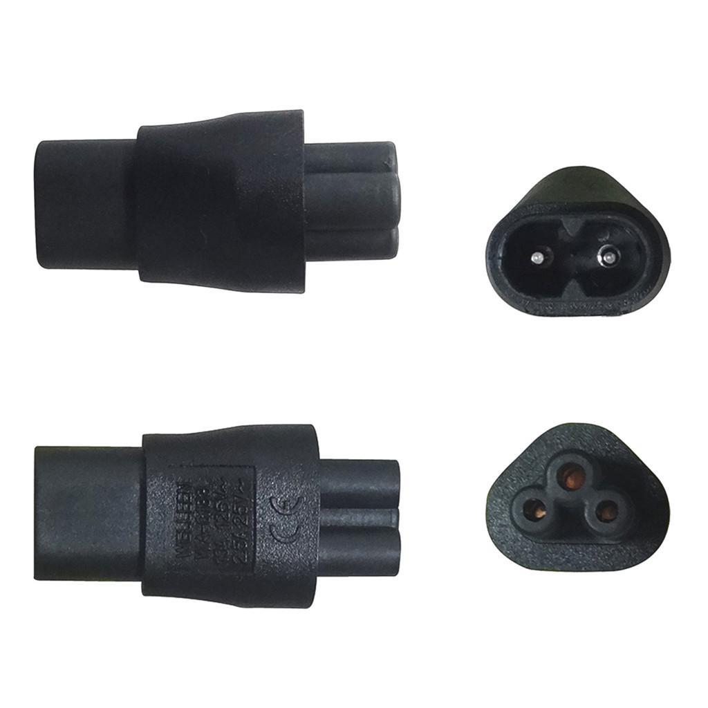 3 Pin IEC Socket C8 To Cloverleaf Plug C5 Power Adapter