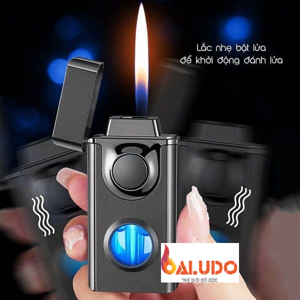 Vỏ hộp quẹt bật lửa ga cảm ứng điện tử 2 phong cách lửa Tenho TH-656