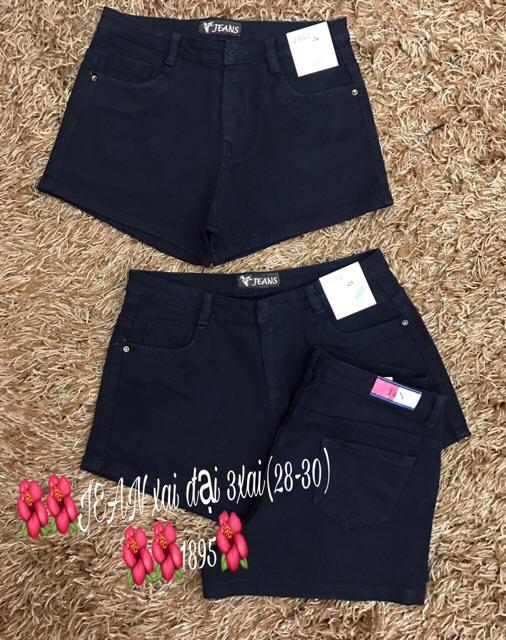 SHORT JEAN ĐEN , LƯNG CAO