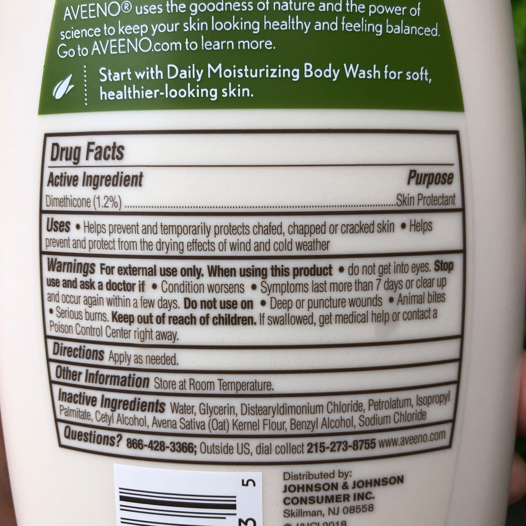 Set 2 Chai Sữa dưỡng thể Aveeno Daily Moisturizing Lotion Nourishes Dry Skin Fragrance Free 591ml x2
