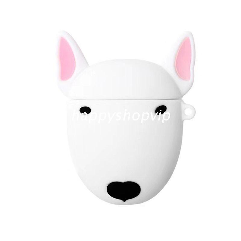 HSV Lovely White Dog Protective Case Silicone Cover Shell Protector for Airpods 1/2