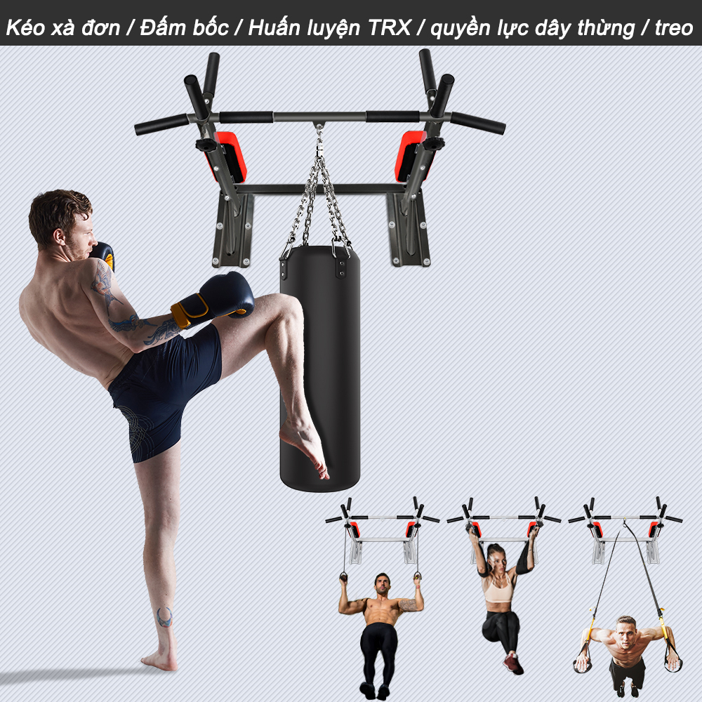 OneTwoFit Xà Đơn Pull-up xà ngang trong nhà Xà Đơn Đa Năng Treo Tường OT066RN