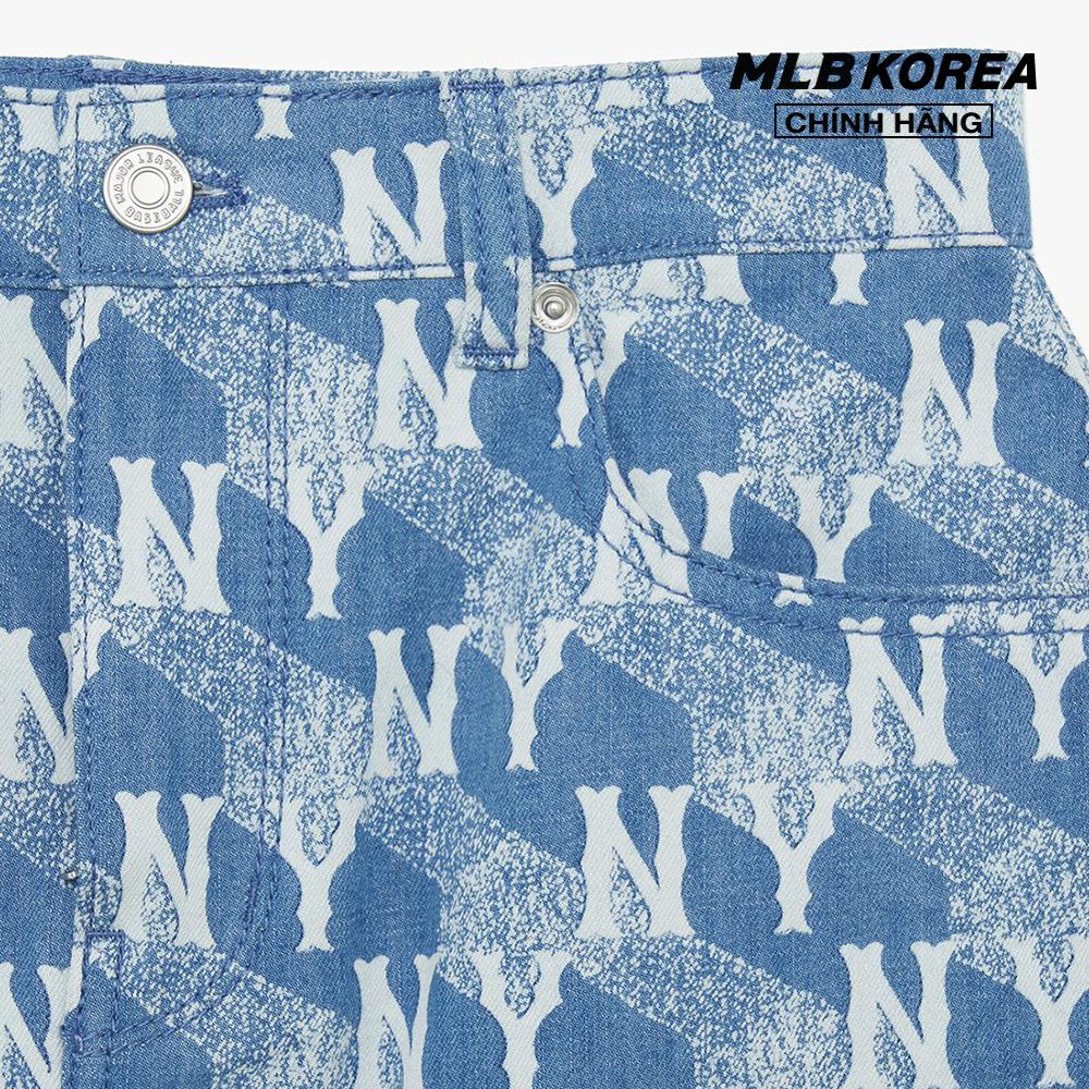 MLB - Chân váy denim mini Cube Monogram Printed 3FDSM0333