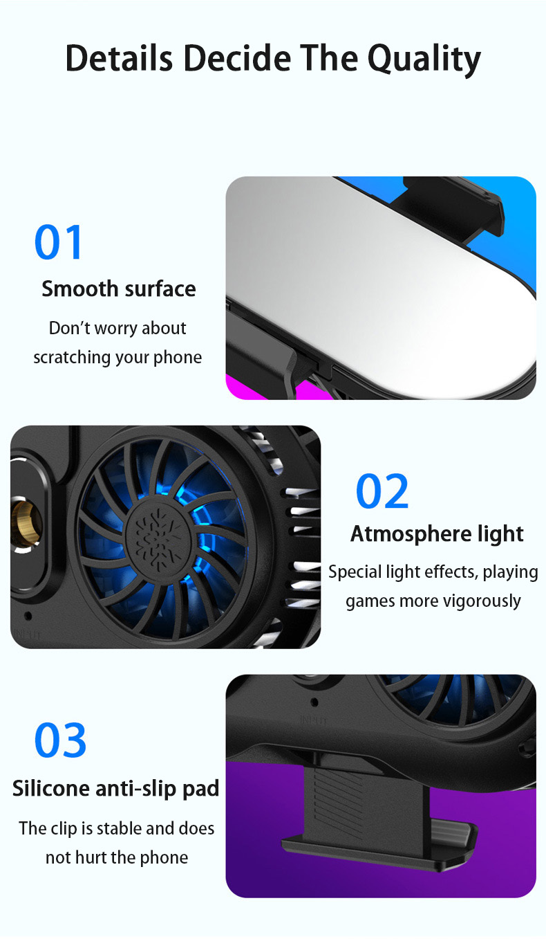 Mobile Phone Double Fan Radiator Phone Holder Cooling Pad Gamepad Controller Heat Sink Gaming Universal Phone Cooler For iphone