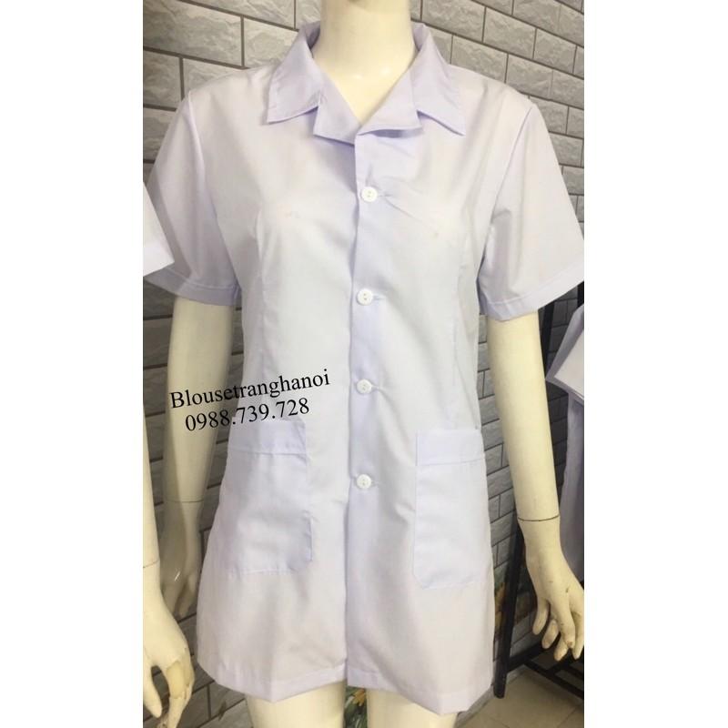 Áo blouse y tá, điều dưỡng nữ cộc tay