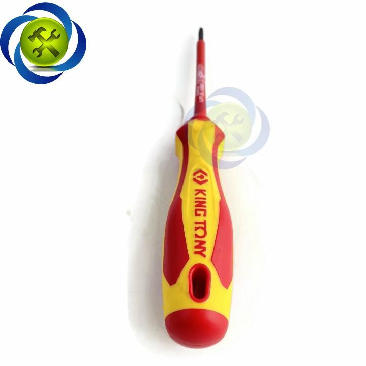 Vít bake cách điện PH0 Kingtony 14710003 dài 75mm cán đỏ - vàng